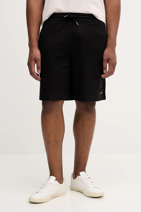 Armani Exchange szorty z elastanem czarny XM001887.AF10818
