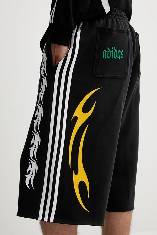 adidas Originals pantaloni scurți Spiders Oversized Inch Sweat Shorts negru JW0205