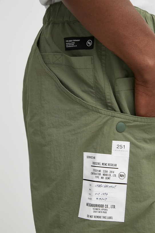 NEIGHBORHOOD szorty climbing short 251TSNH.PTM04 zielony