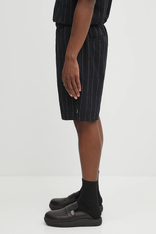 NEIGHBORHOOD szorty bawełniane dobby easy 251TSNH.PTM06 czarny AW25