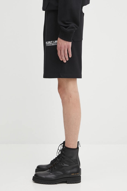 Helmut Lang szorty bawełniane P04HM209 czarny AW25