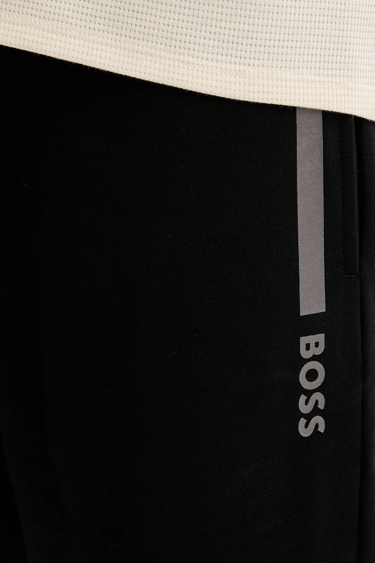 Бавовняні шорти лаунж BOSS чорний 50545560