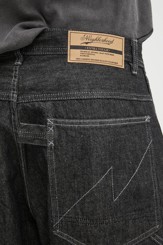 Džínové šortky NEIGHBORHOOD denim painter short pants černá 251AQNH.PTM04