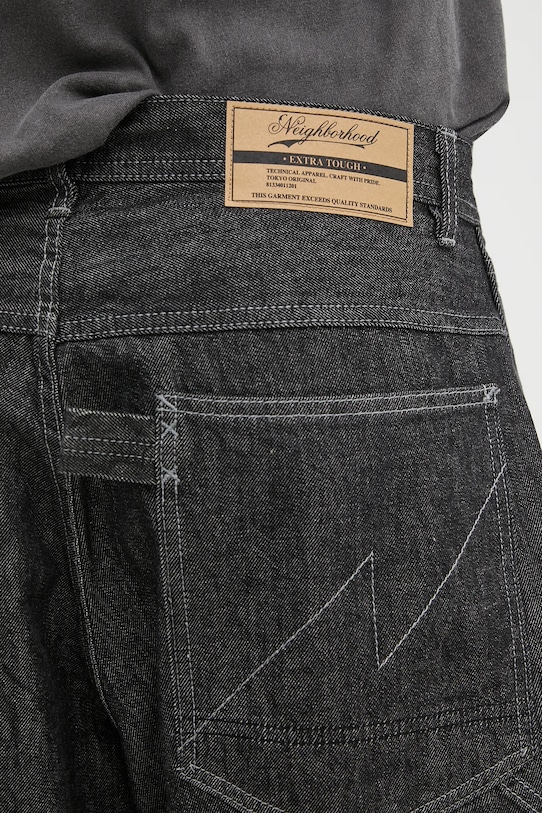 NEIGHBORHOOD denim shorts denim painter short pants black 251AQNH.PTM04