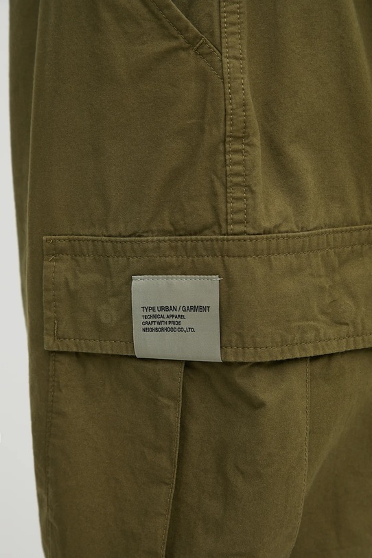 Βαμβακερό σορτσάκι NEIGHBORHOOD bdu short pants πράσινο 251SPNH.PTM05