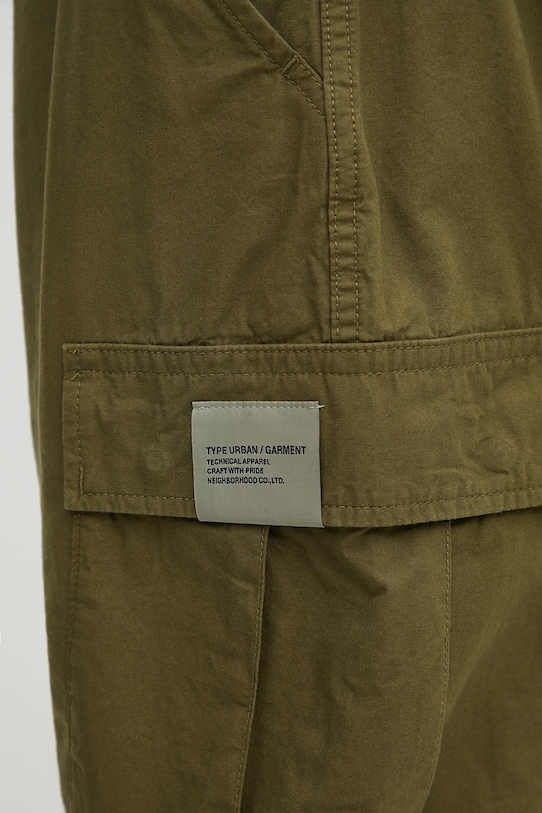 Хлопковые шорты NEIGHBORHOOD bdu short pants зелёный 251SPNH.PTM05