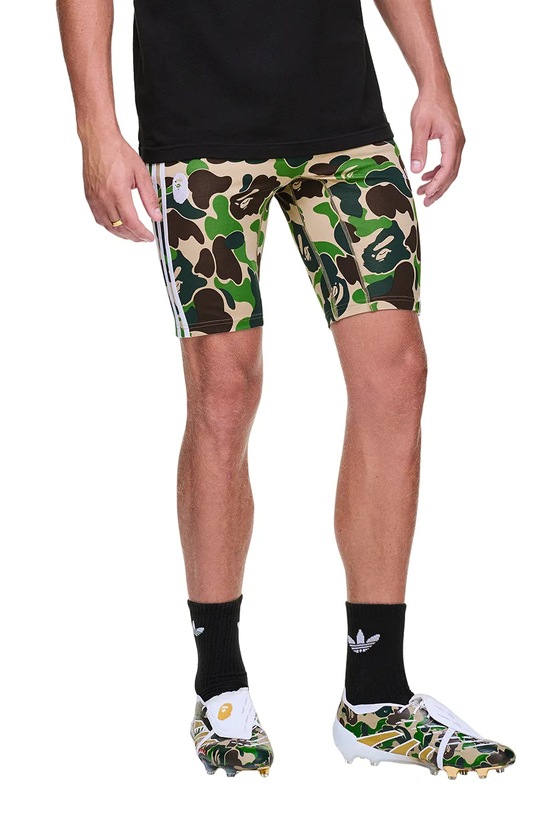 adidas Originals szorty BAPE FB TIGHTS KB2206 zielony AW25