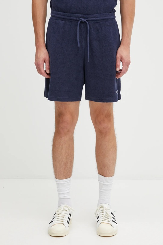 Sporty & Rich szorty bawełniane Eden Script Terry gładkie granatowy SH02760673BL106