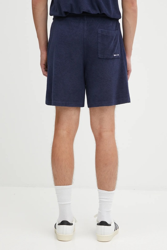 Sporty & Rich szorty bawełniane Eden Script Terry SH02760673BL106 granatowy