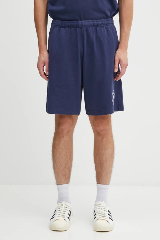 Sporty & Rich szorty bawełniane Eden Crest Embroidered Gym bawełna granatowy SH03960666BL106