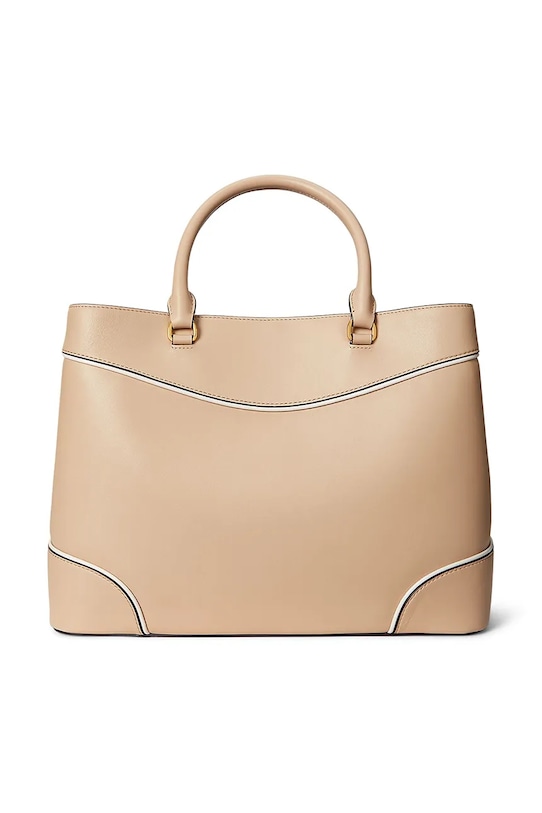 Αξεσουάρ Δερμάτινη τσάντα Lauren Ralph Lauren 431959595 μπεζ