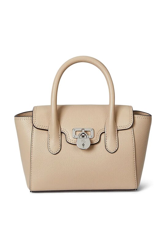 Lauren Ralph Lauren poșetă de piele uni bej 431969349