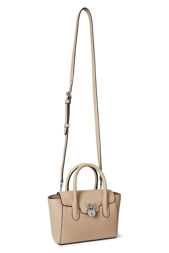 Lauren Ralph Lauren poșetă de piele 431969349 bej AW25