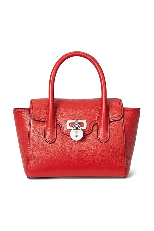 Lauren Ralph Lauren poșetă de piele uni portocaliu 431969349