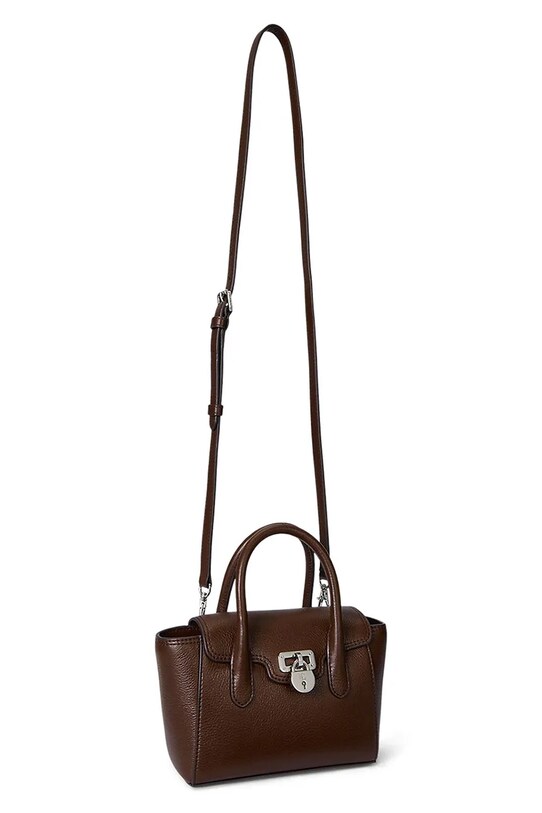 Kožená kabelka Lauren Ralph Lauren 431969349 hnědá AW25