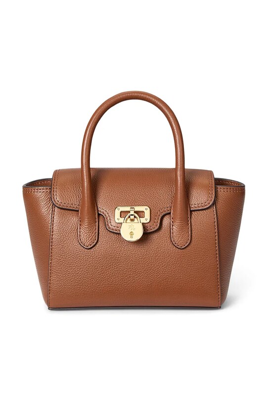 Lauren Ralph Lauren poșetă de piele uni maro 431969349
