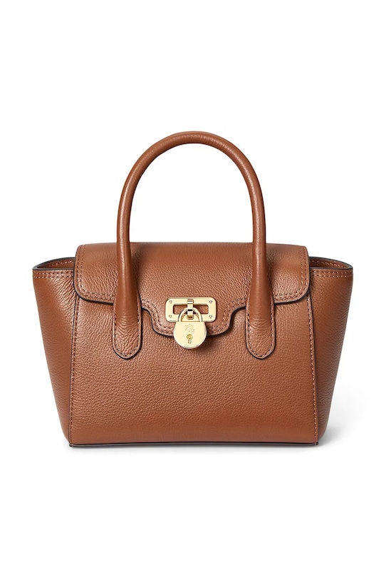 Lauren Ralph Lauren torebka skórzana skóra licowa brązowy 431969349