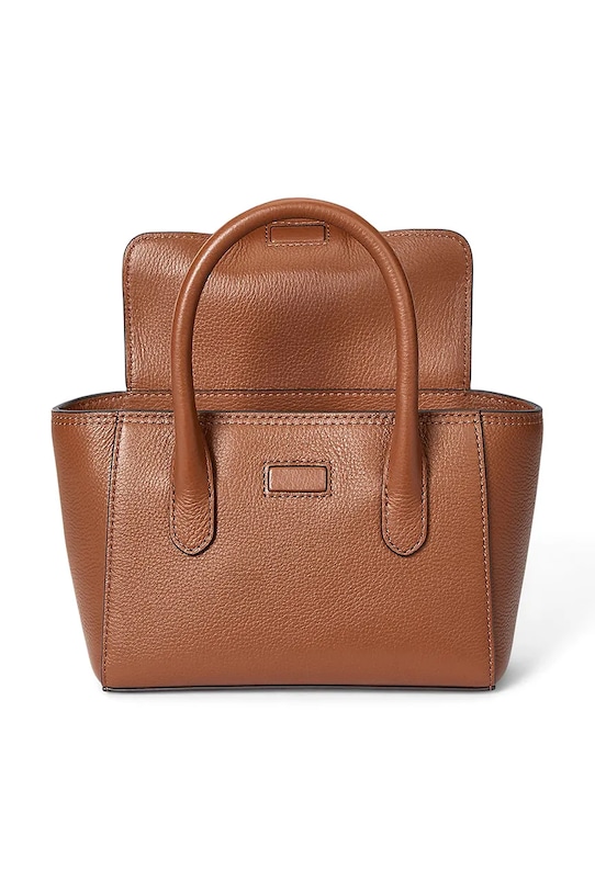 Lauren Ralph Lauren torebka skórzana brązowy 431969349