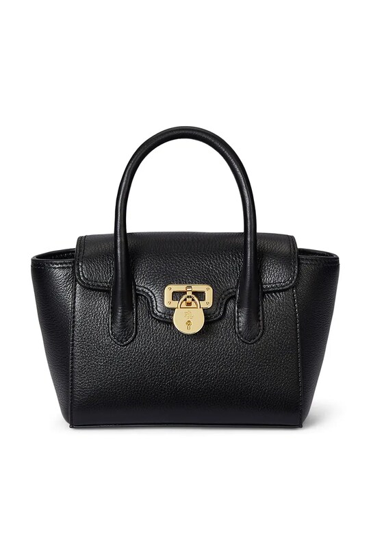 Lauren Ralph Lauren poșetă de piele uni negru 431969349