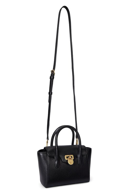 Kožená kabelka Lauren Ralph Lauren 431969349 čierna AW25