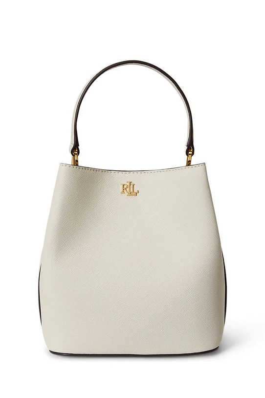 Lauren Ralph Lauren torebka worek damska skórzana beżowy 431969365