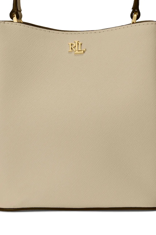 Lauren Ralph Lauren torebka worek damska skórzana 431969365 beżowy