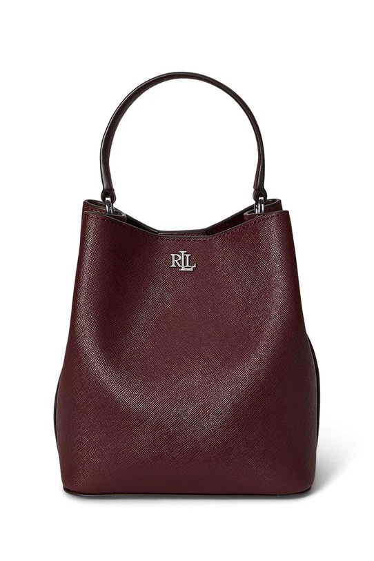 Kožená kabelka Lauren Ralph Lauren usňová koža burgundské 431969365