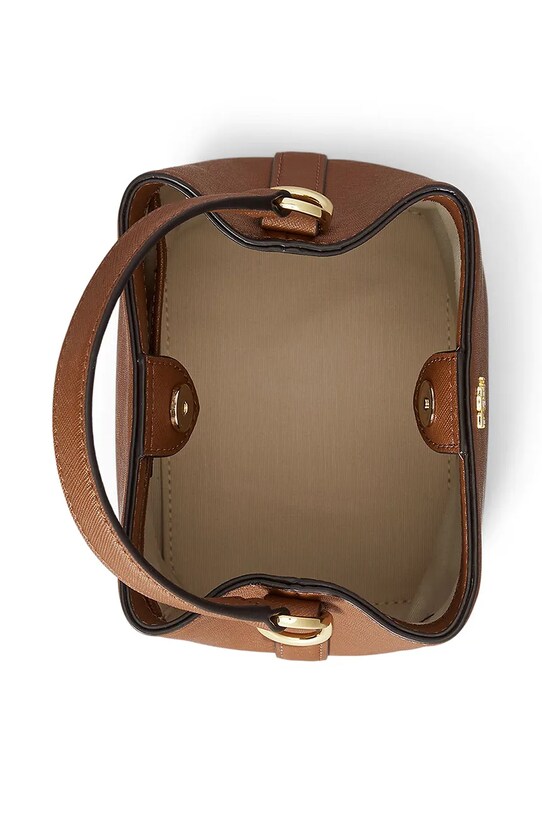 Kožna torba Lauren Ralph Lauren smeđa 431969365