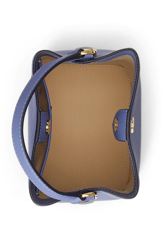 Lauren Ralph Lauren torebka worek damska skórzana niebieski 431969365