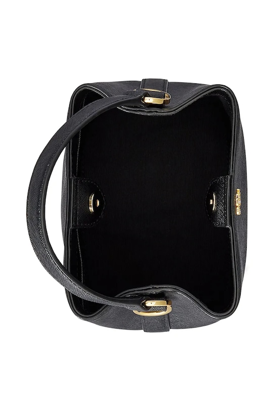 Δερμάτινη τσάντα Lauren Ralph Lauren μαύρο 431969365