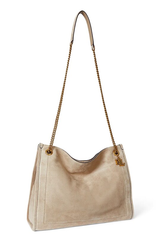 Lauren Ralph Lauren torebka zamszowa 431969418 beżowy AW25