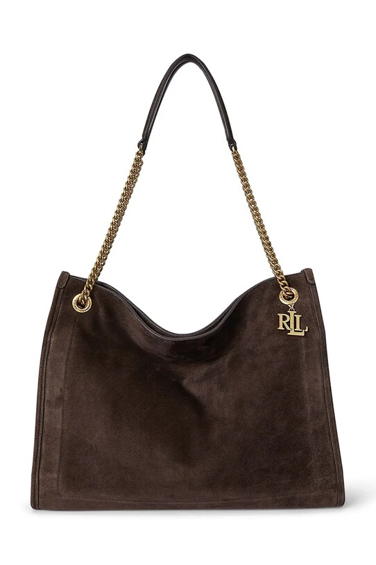 Lauren Ralph Lauren velúr táska velúr bőr barna 431969418