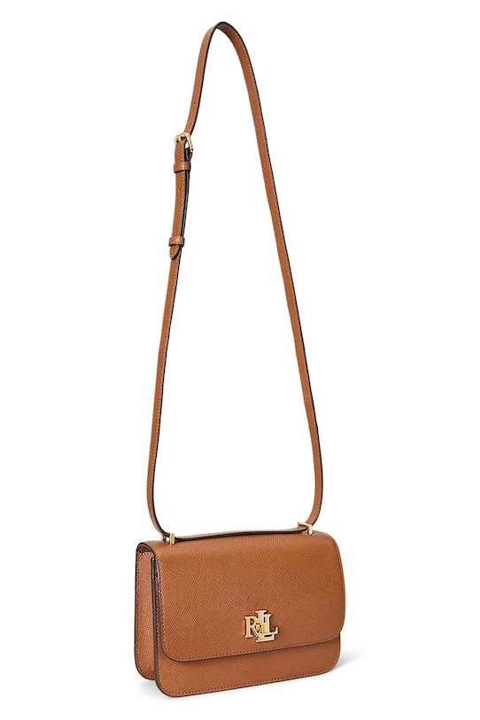 Kožená kabelka Lauren Ralph Lauren 431974272 hnědá AW25