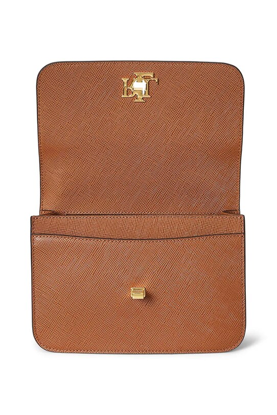 Δερμάτινη τσάντα Lauren Ralph Lauren καφέ 431974272