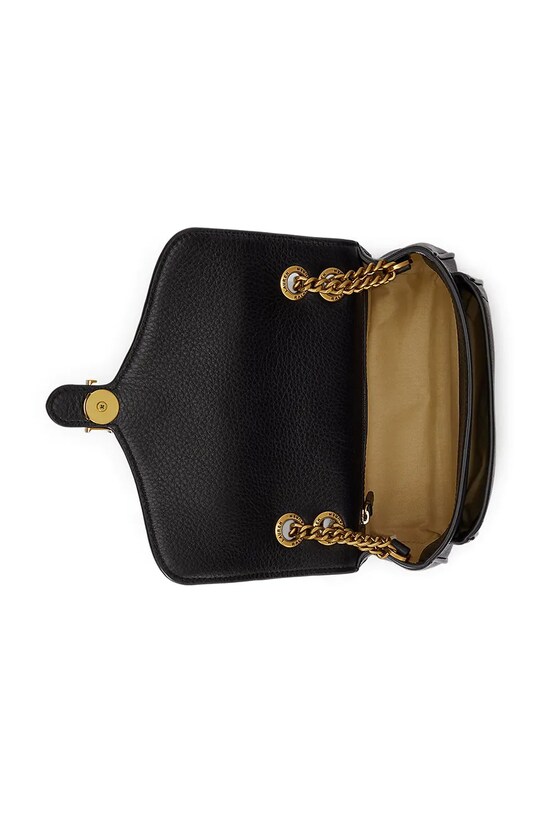 Δερμάτινη τσάντα Lauren Ralph Lauren μαύρο 431974552