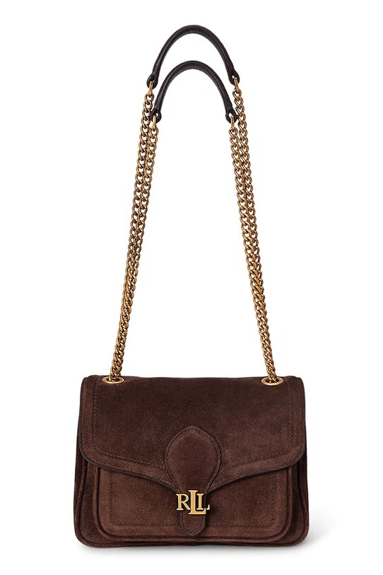 Lauren Ralph Lauren poșetă de piele uni maro 431974553