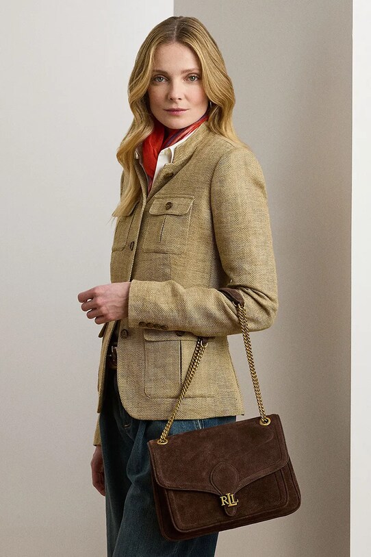 Τσάντα σουέτ Lauren Ralph Lauren 431974554
