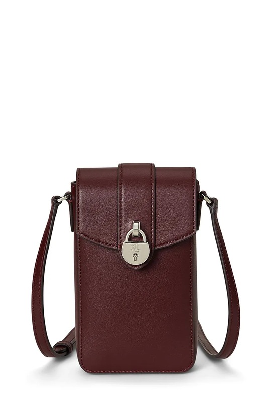 Lauren Ralph Lauren pokrowiec na telefon skórzany bordowy 432969460