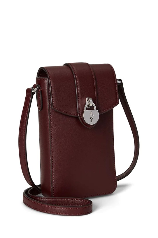 Lauren Ralph Lauren pokrowiec na telefon skórzany 432969460 bordowy AW25