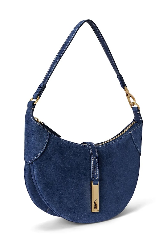 Semišová kabelka Polo Ralph Lauren 428922880 tmavomodrá AW25
