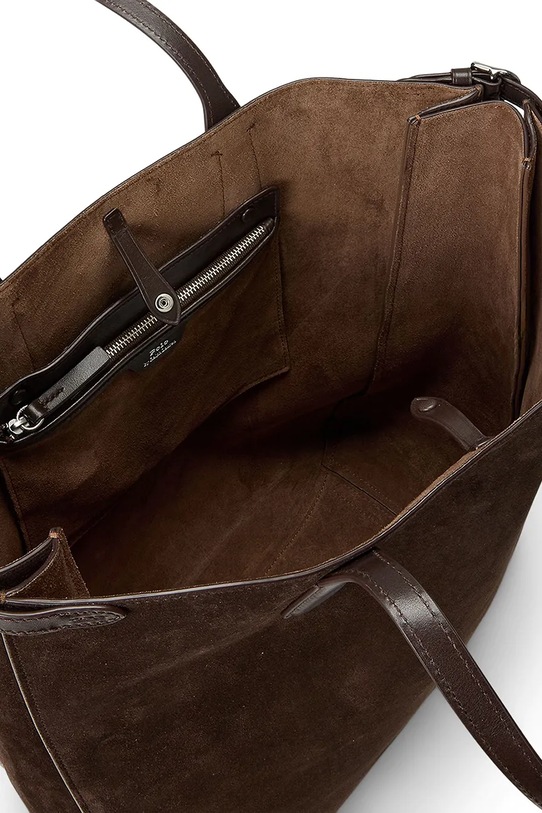Semišová taška Polo Ralph Lauren hnědá 428968152