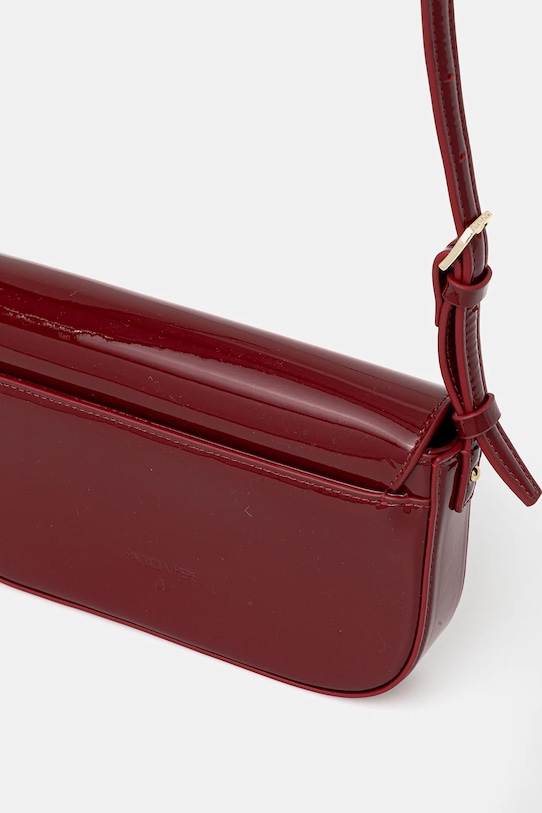 Akcesoria Patrizia Pepe torebka skórzana 8B0231.L125 bordowy