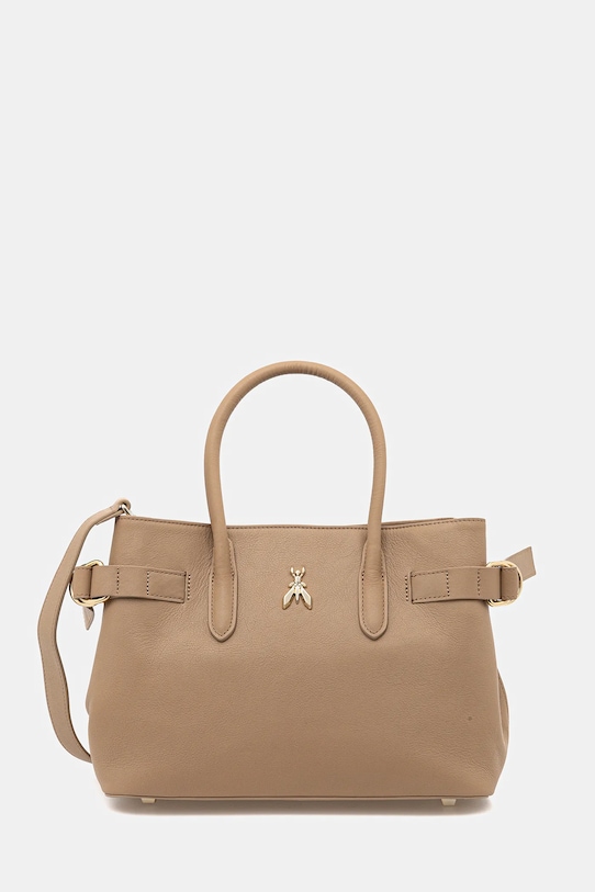 Patrizia Pepe torebka skórzana skóra licowa beżowy 8B0282.L162