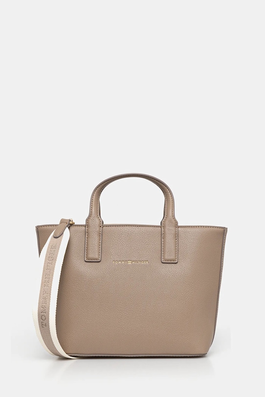 Tommy Hilfiger torebka nie mieści A4 brązowy AW0AW17448