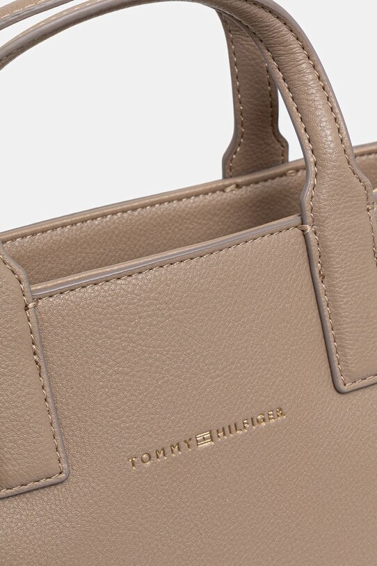 Τσάντα Tommy Hilfiger καφέ AW0AW17448