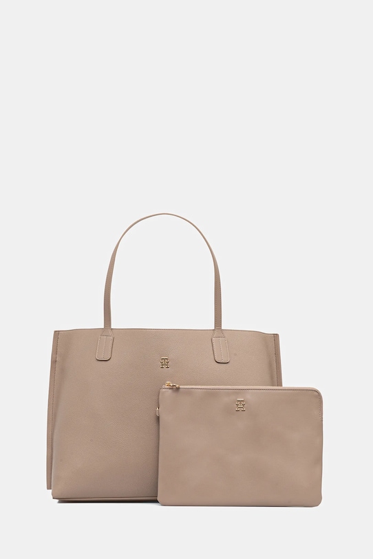 Kabelka Tommy Hilfiger vejde se A4 béžová AW0AW17461