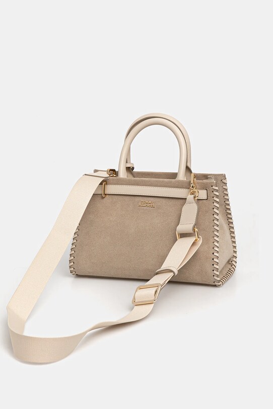 Akcesoria Tommy Hilfiger torebka zamszowa AW0AW17469 beżowy