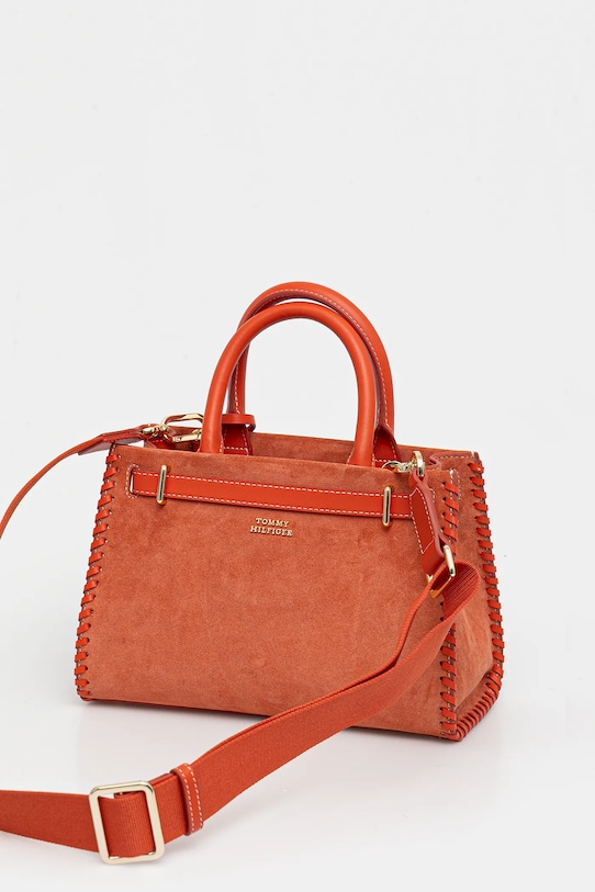 Doplnky Semišová kabelka Tommy Hilfiger AW0AW17469 oranžová