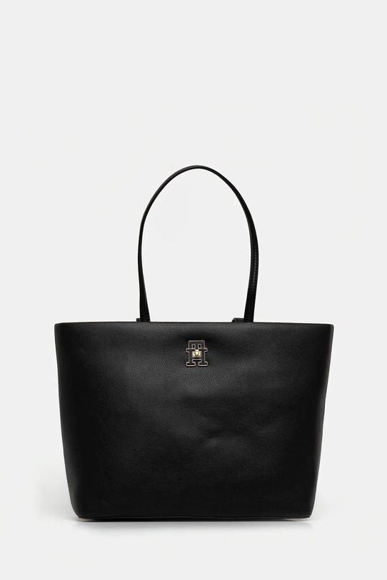 Kabelka Tommy Hilfiger imitácia kože čierna AW0AW17528