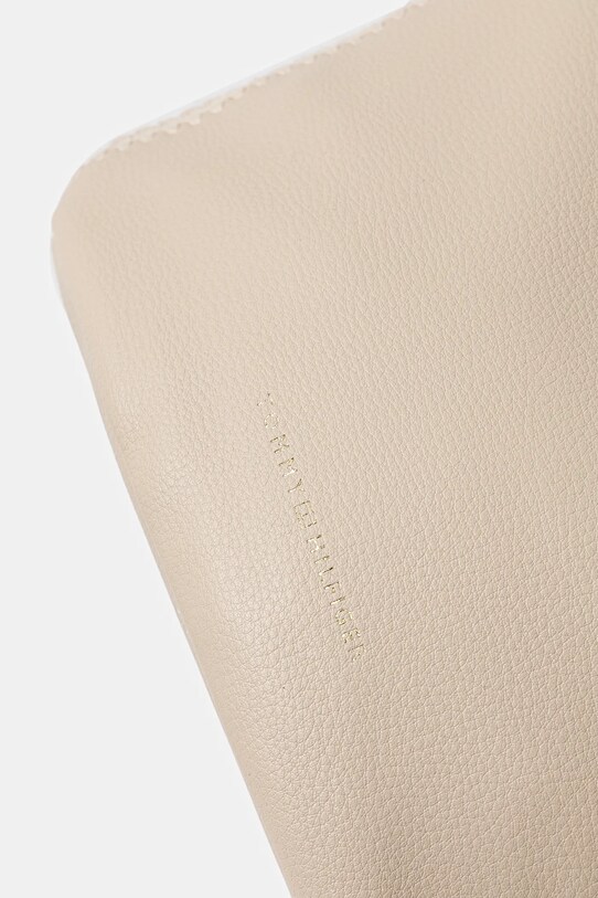 Kožená kabelka Tommy Hilfiger béžová AW0AW17540